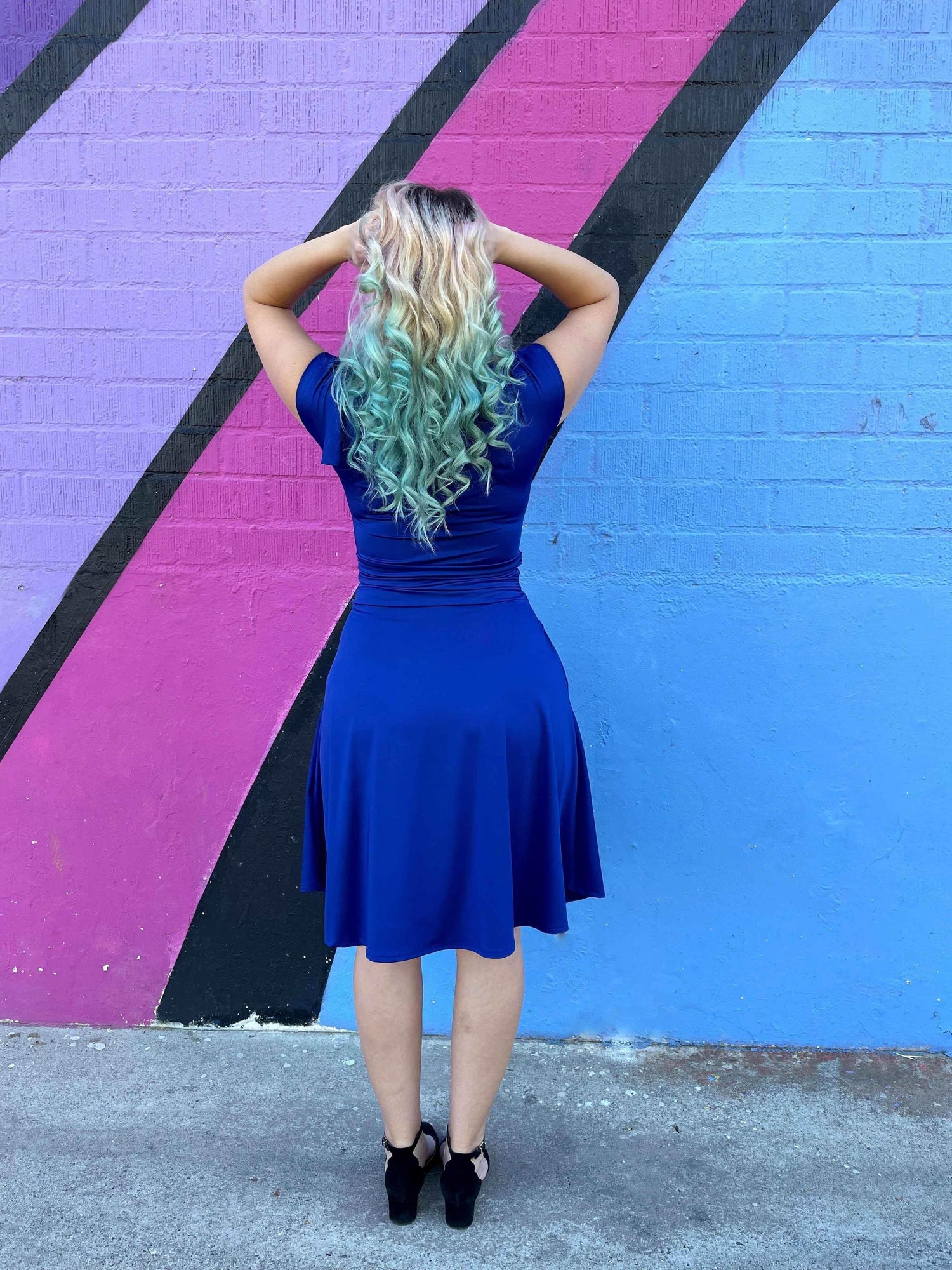 Bombshell Dress in Royal Blue Dresses by Retrolicious