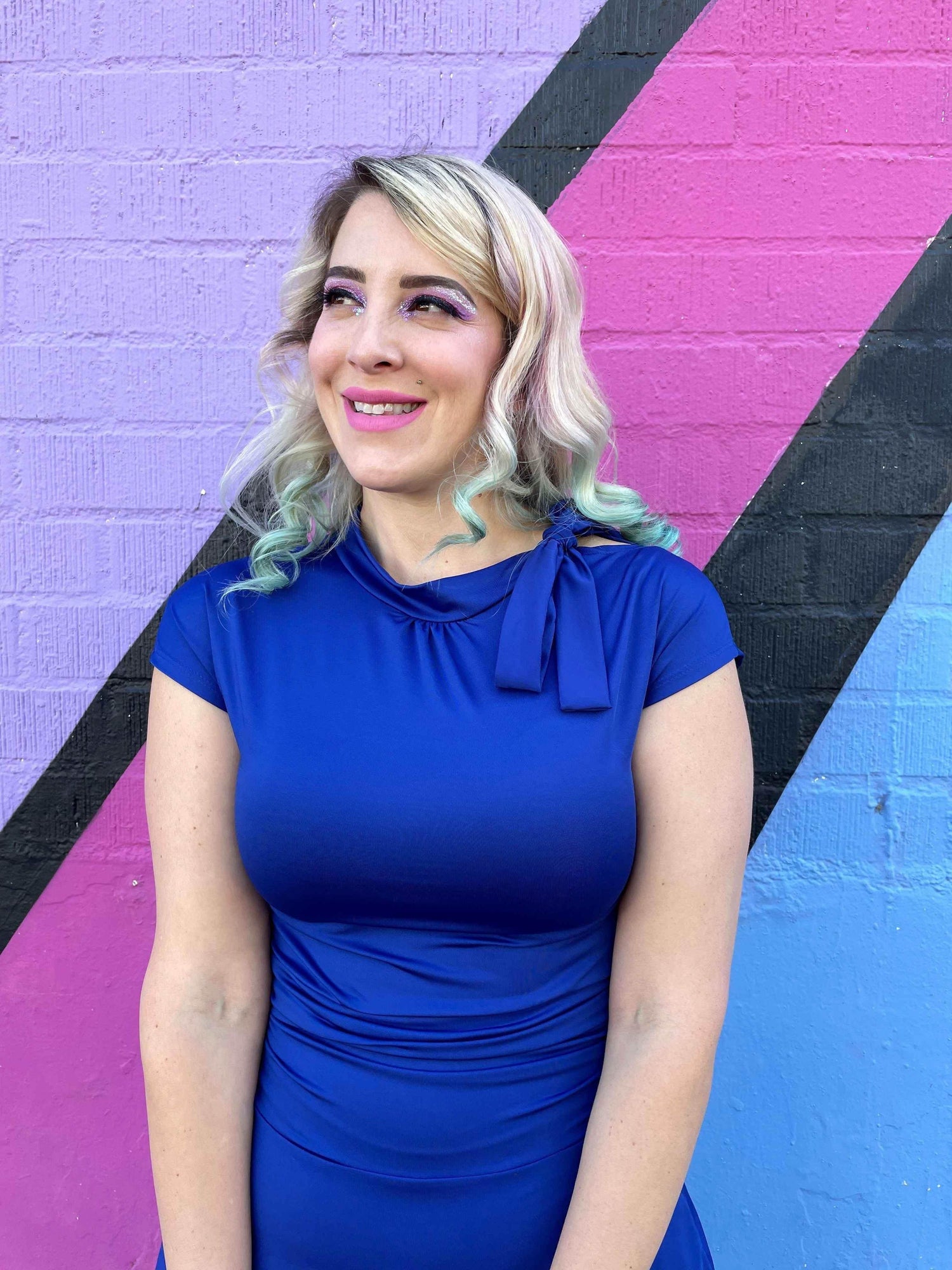 Bombshell Dress in Royal Blue Dresses by Retrolicious