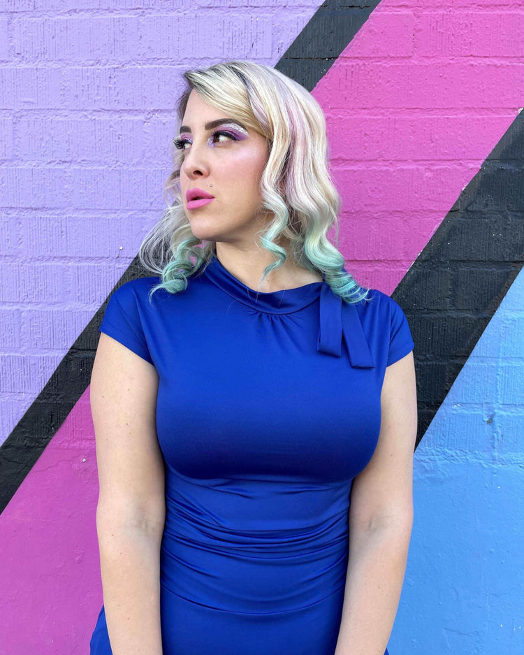 Bombshell Dress in Royal Blue Dresses by Retrolicious
