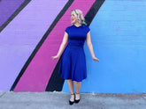 Bombshell Dress in Royal Blue Dresses by Retrolicious