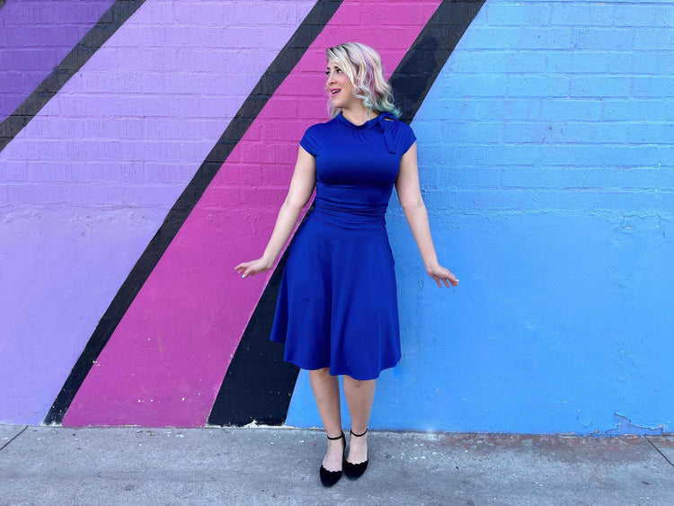Bombshell Dress in Royal Blue Dresses by Retrolicious