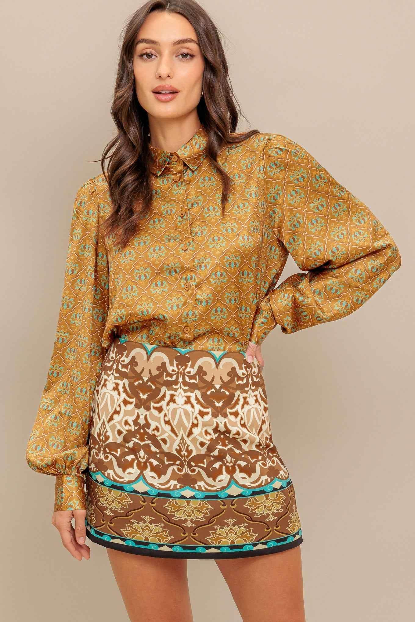 MOROCCAN MUSE WOVEN SKORT PANTS by Flying Tomato