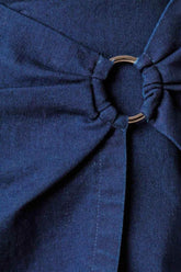 TAKING TIME OFF DENIM WOVEN SKORT SHORTS by Flying Tomato