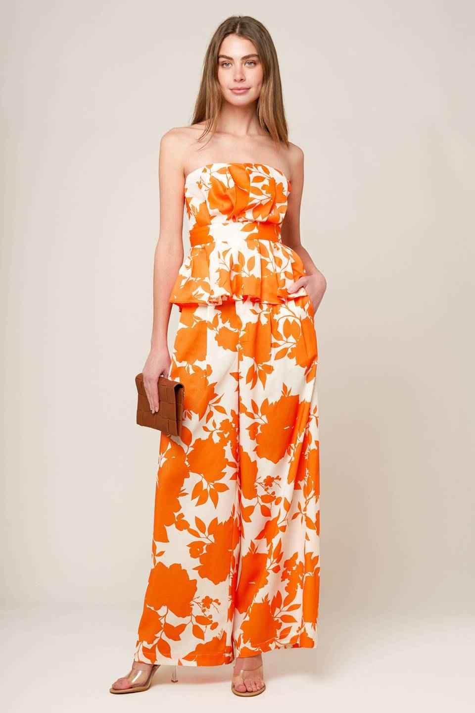 TIME FOR ORANGE TEA WOVEN PANTS PANTS by Flying Tomato