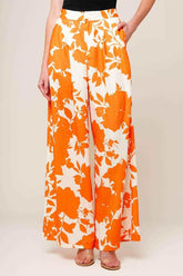 TIME FOR ORANGE TEA WOVEN PANTS PANTS by Flying Tomato