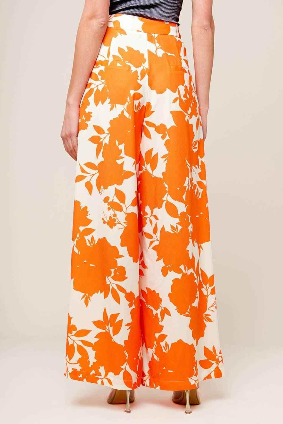 TIME FOR ORANGE TEA WOVEN PANTS PANTS by Flying Tomato