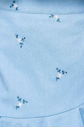 MOMENT OF CLARITY LIGHT INDIGO WOVEN SKORT SHORTS by Flying Tomato