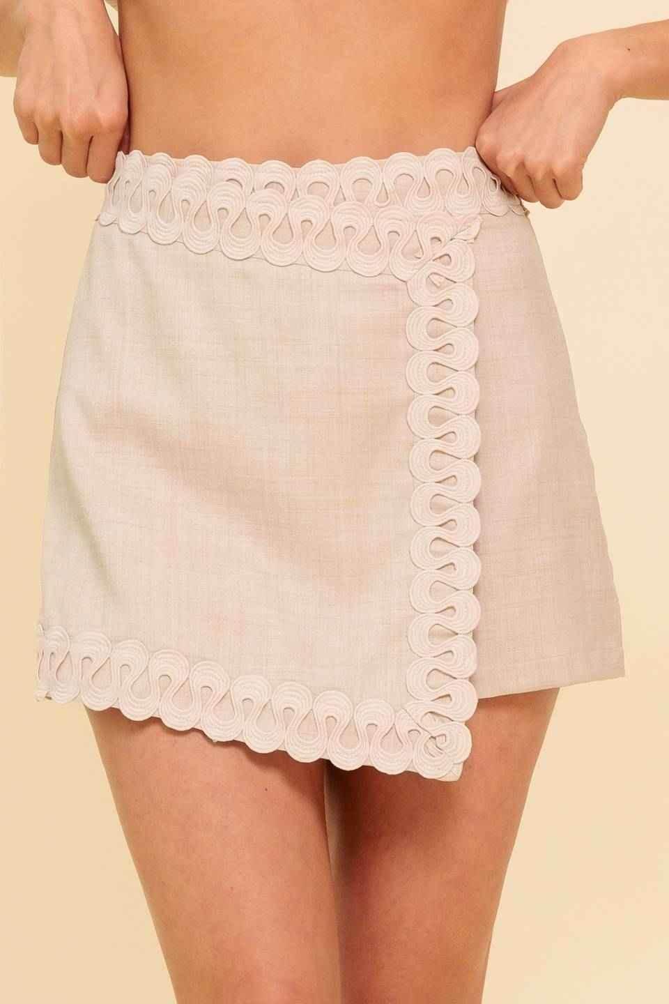 SURFING BY MOONLIGHT WOVEN SKORT SHORTS by Flying Tomato