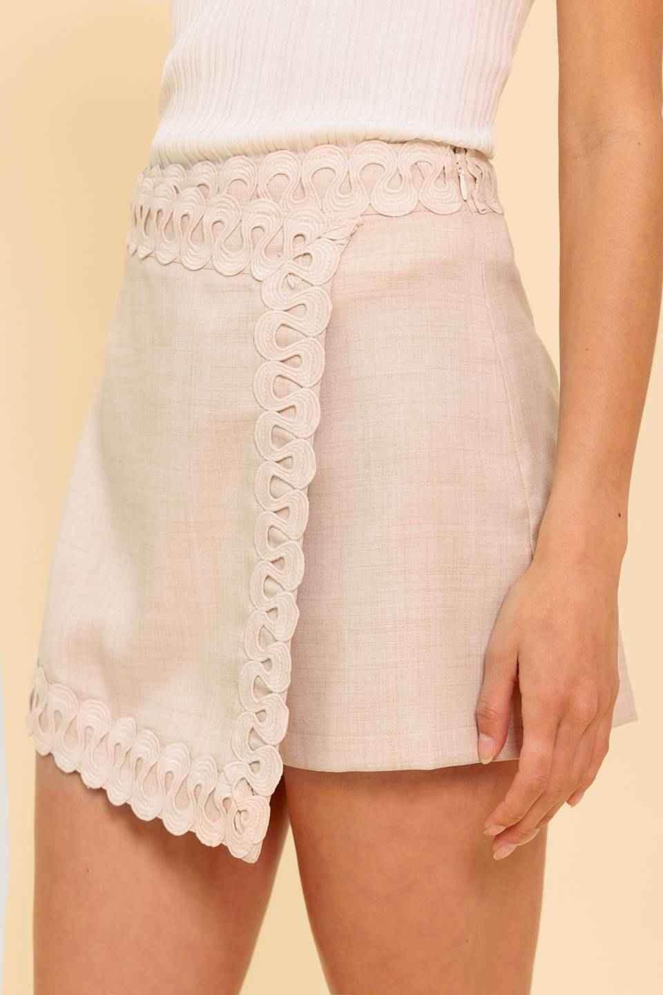 SURFING BY MOONLIGHT WOVEN SKORT SHORTS by Flying Tomato