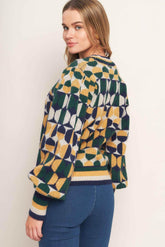 CHEER YOU ON JACQUARD SWEATER TOP SWEATERS by Flying Tomato