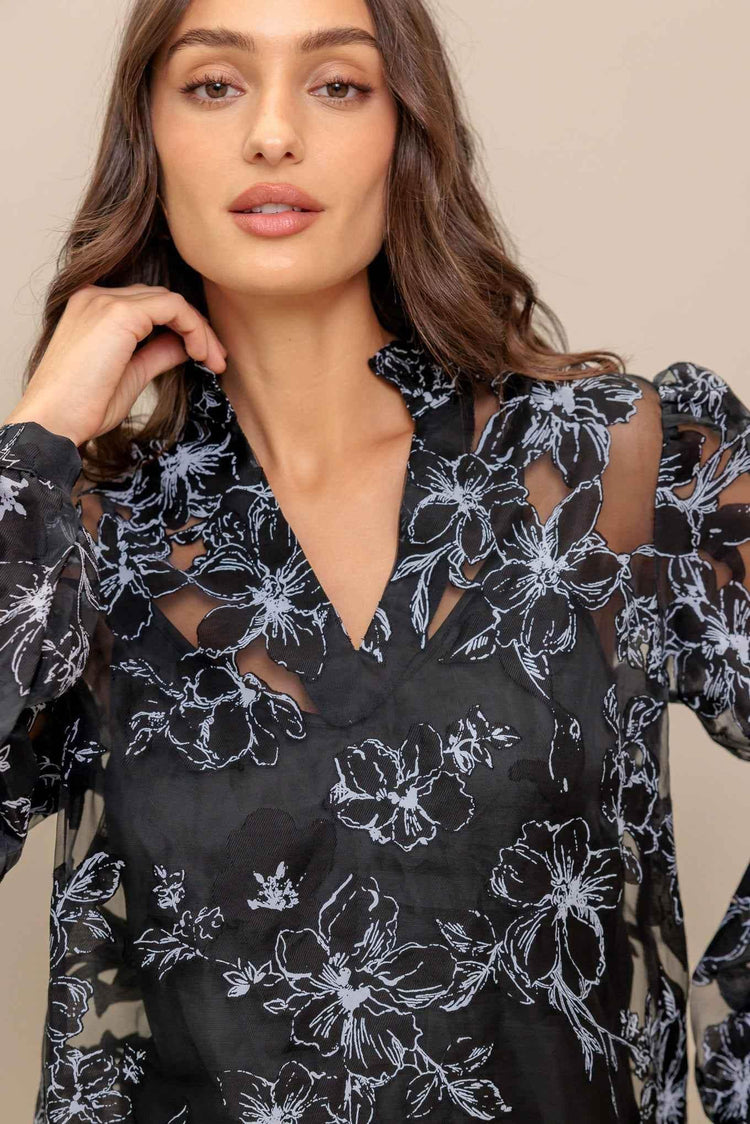 SHARE MY DAY WOVEN ORGANZA TOP TOPS by Flying Tomato