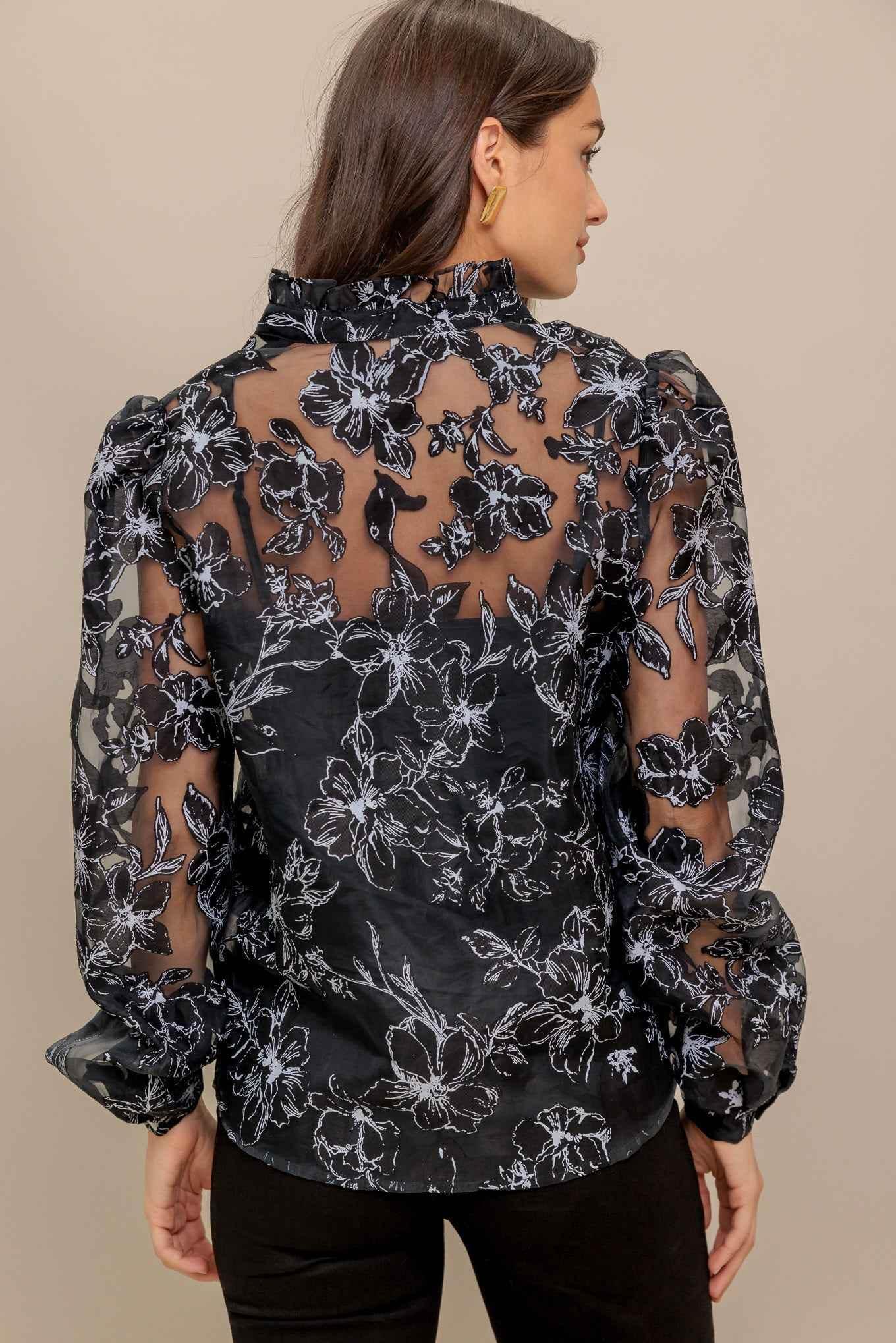 SHARE MY DAY WOVEN ORGANZA TOP TOPS by Flying Tomato