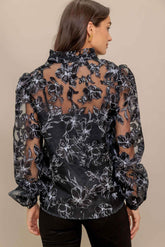 SHARE MY DAY WOVEN ORGANZA TOP TOPS by Flying Tomato