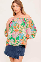 LOVING VOW GREEN WOVEN TOP TOPS by Flying Tomato
