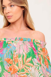 LOVING VOW GREEN WOVEN TOP TOPS by Flying Tomato