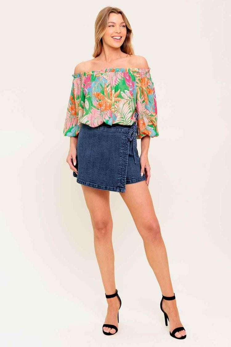 LOVING VOW GREEN WOVEN TOP TOPS by Flying Tomato