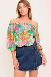 LOVING VOW GREEN WOVEN TOP TOPS by Flying Tomato