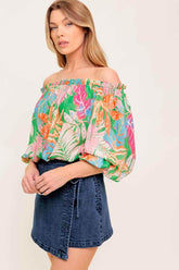 LOVING VOW GREEN WOVEN TOP TOPS by Flying Tomato