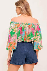 LOVING VOW GREEN WOVEN TOP TOPS by Flying Tomato