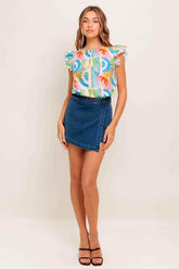 VACATION STATE OF MIND WOVEN TOP TOPS by Flying Tomato