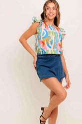 VACATION STATE OF MIND WOVEN TOP TOPS by Flying Tomato