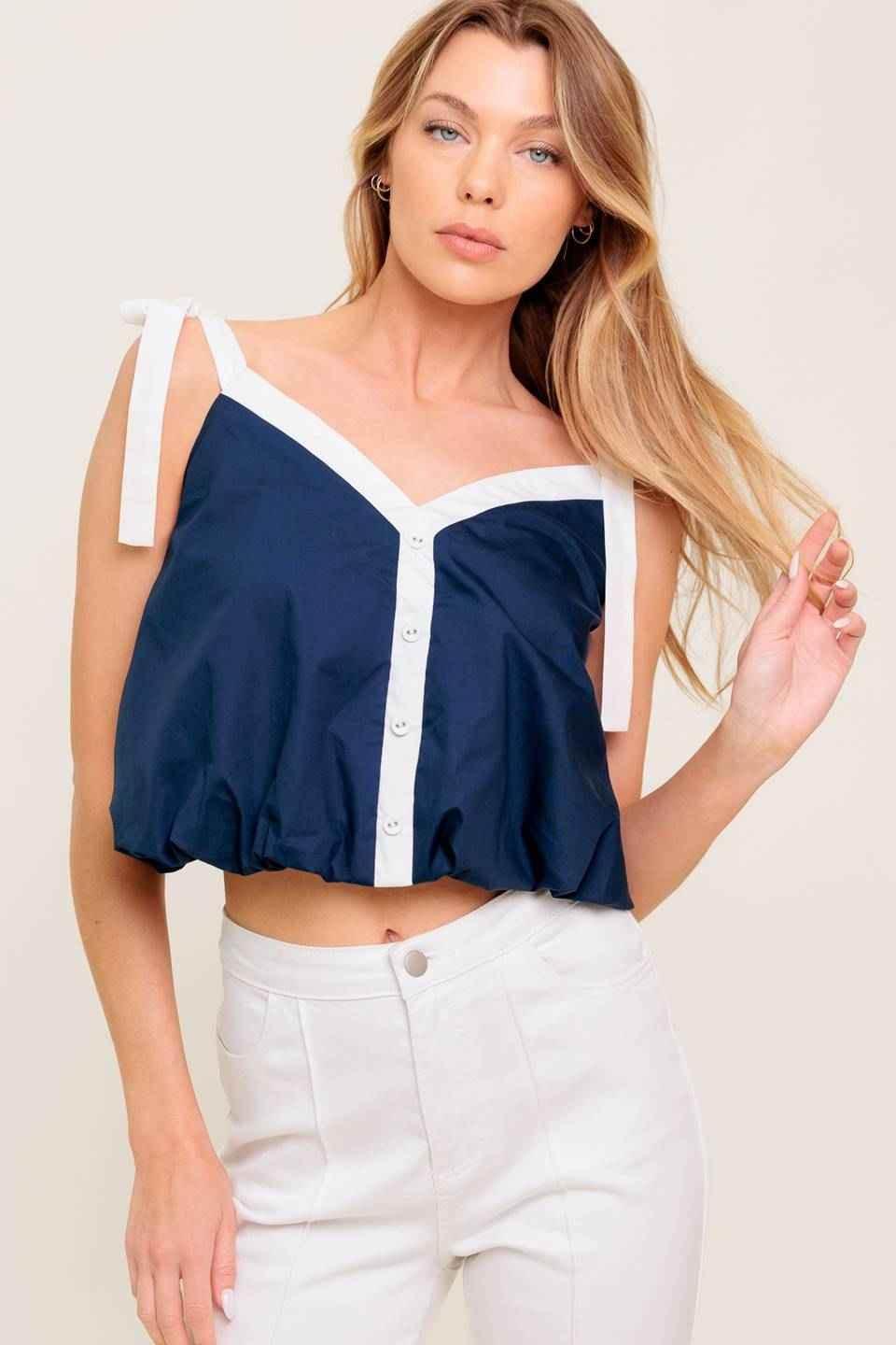 SCENT OF SPRING WOVEN TOP TOPS by Flying Tomato