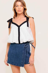 SCENT OF SPRING WOVEN TOP TOPS by Flying Tomato