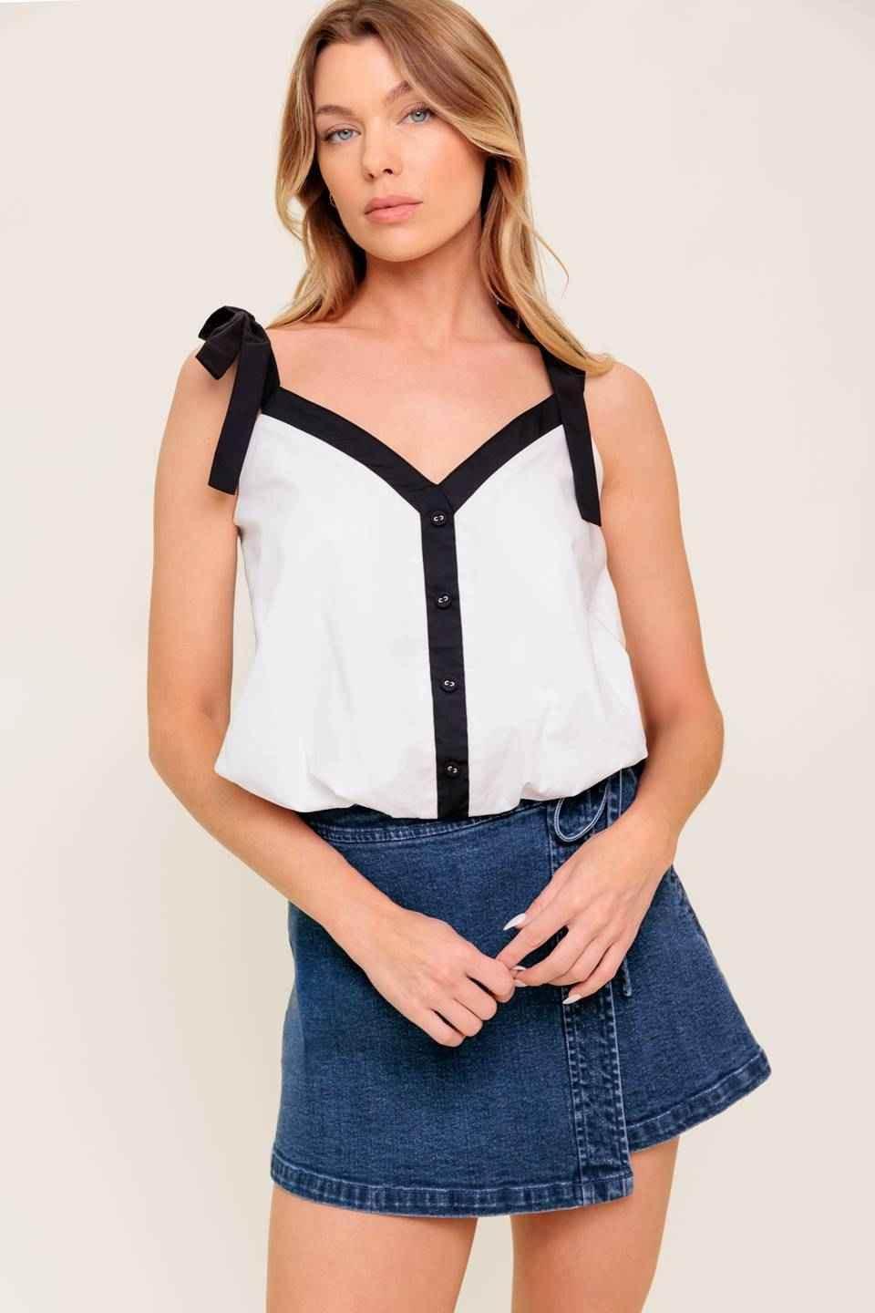 SCENT OF SPRING WOVEN TOP TOPS by Flying Tomato