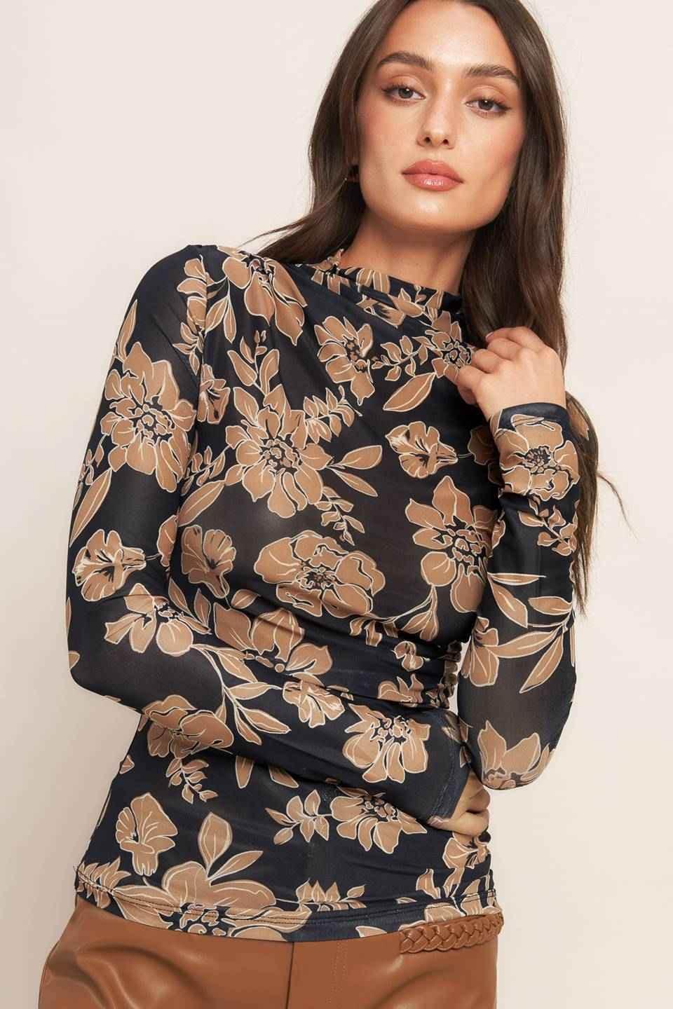 CITY NIGHT OUT POWER MESH TOP TOPS by Flying Tomato
