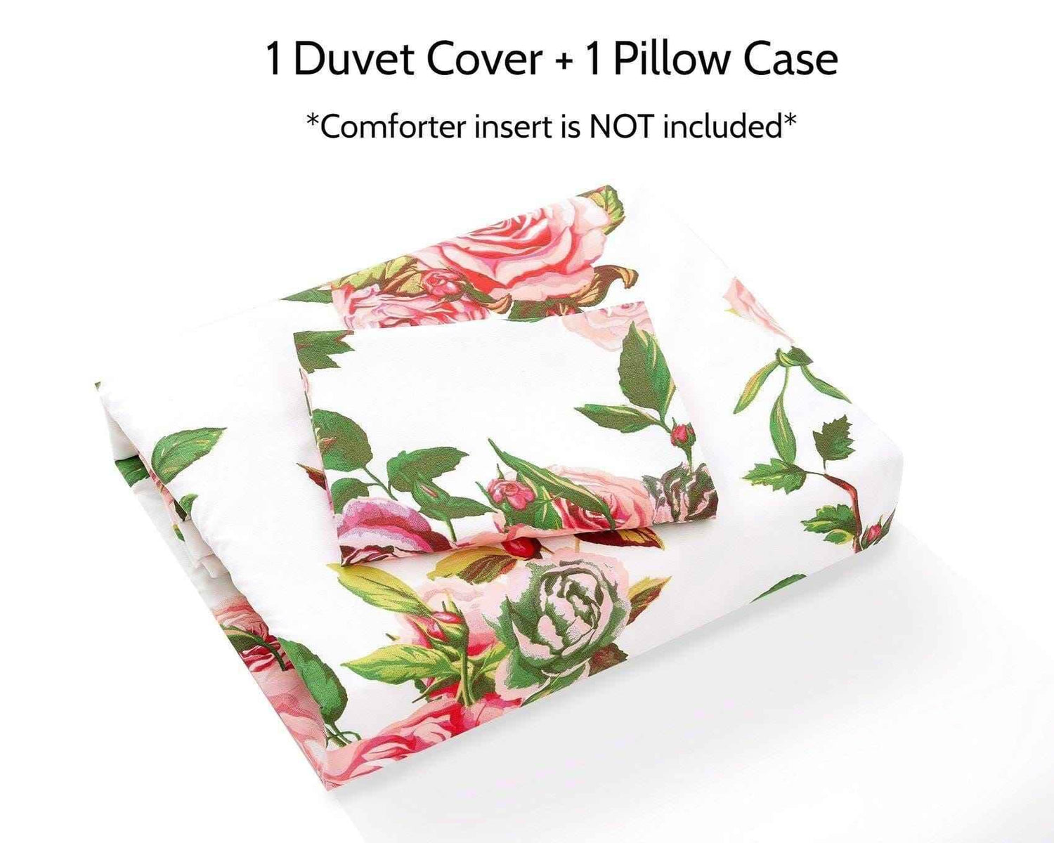 DaDa Bedding Romantic Roses Lovely Spring Pink Floral Duvet Cover Set w/ Pillow Cases (JHW-879) Duvet Covers by DaDalogy Bedding Collection