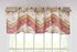 DaDa Bedding Rustic Cranberry Sage Chevron Floral Window Curtain Valance - 18" x 52" (JHW-924) Valance by DaDalogy Bedding Collection