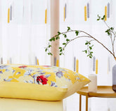 DaDa Bedding Sunshine Yellow Hummingbirds Floral Fitted & Flat Bed Sheets Set (JHW-925) Bed Sheets by DaDalogy Bedding Collection