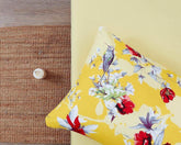 DaDa Bedding Sunshine Yellow Hummingbirds Floral Fitted & Flat Bed Sheets Set (JHW-925) Bed Sheets by DaDalogy Bedding Collection