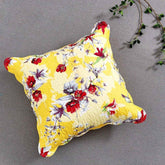 DaDa Bedding Sunshine Yellow Hummingbirds Floral Scalloped Euro Pillow Sham Cover, 26" x 26" (JHW925) Throw Pillow Covers by DaDalogy Bedding Collection