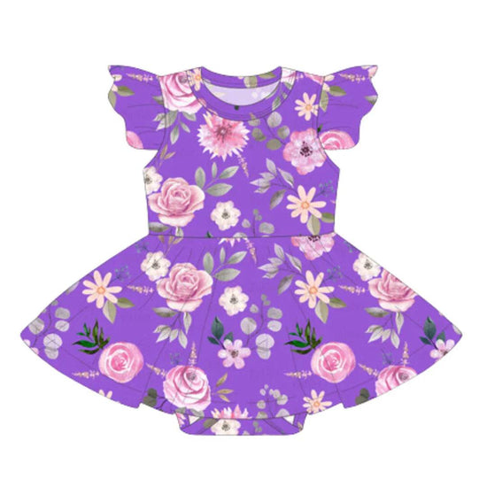 Ruffle Dress Short Sleeve Lavender Rose by Khlobe