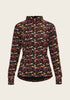 Bouquet on Black Ladies Button Shirt ESPOIR RIDER APPAREL by Espoir Equestrian