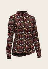 Bouquet on Black Ladies Button Shirt ESPOIR RIDER APPAREL by Espoir Equestrian