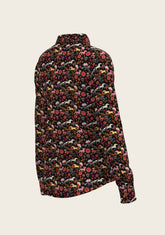 Bouquet on Black Ladies Button Shirt ESPOIR RIDER APPAREL by Espoir Equestrian