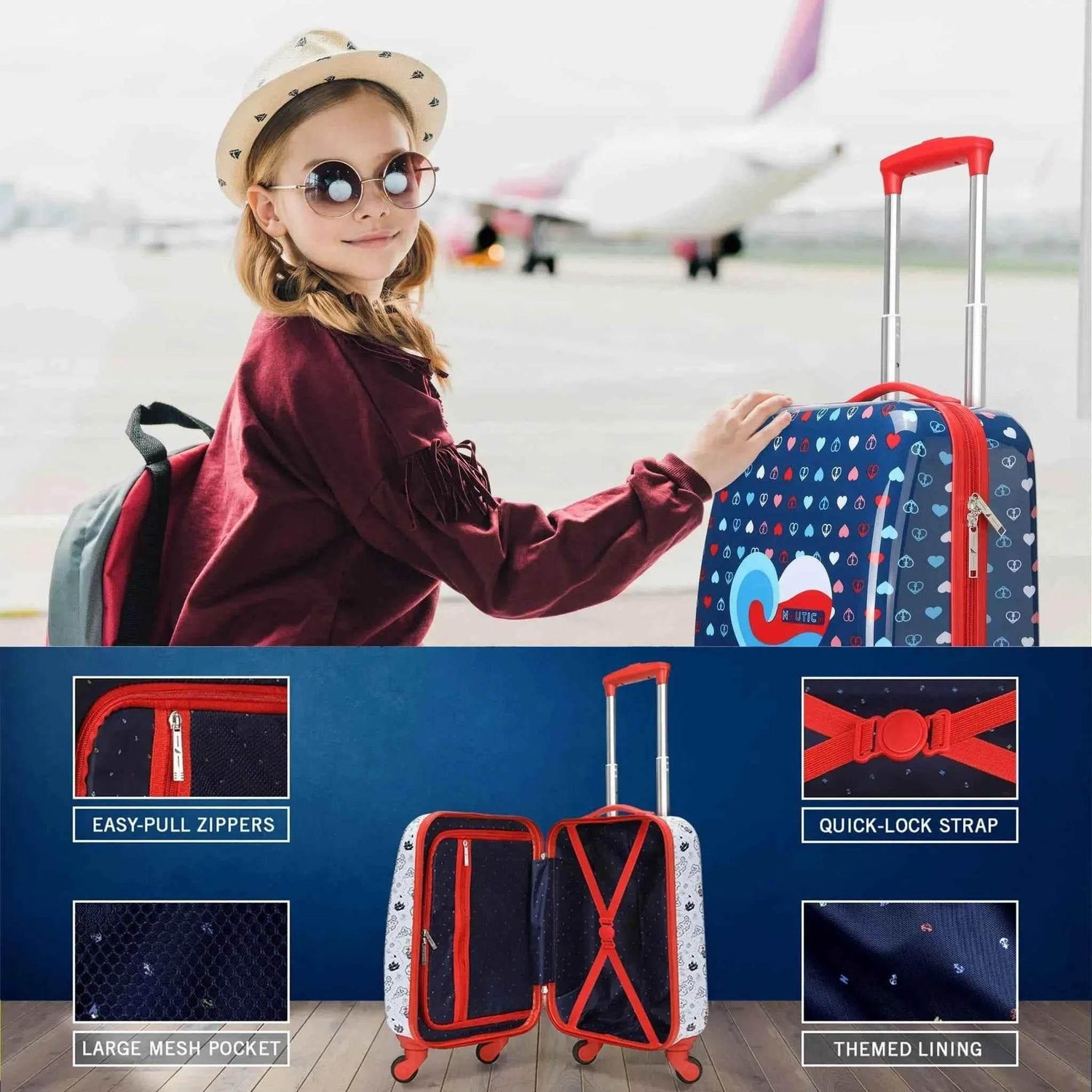 Kids Adventure 18" Carry-on Suitcase and Kits Carry-on Suitcases by Travellty