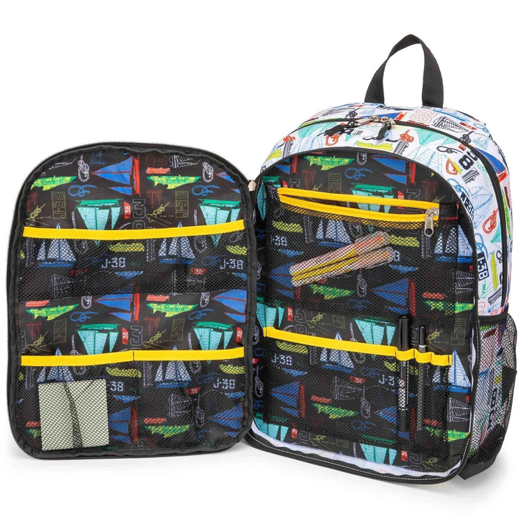 Kids Backpack for School | Sailboats | 16" Tall Kid&