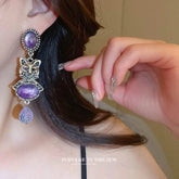 Vintage Purple Cat Earrings - Trendy 2025 Fashion Jewelry & Accessories by Zopi / AliExpress