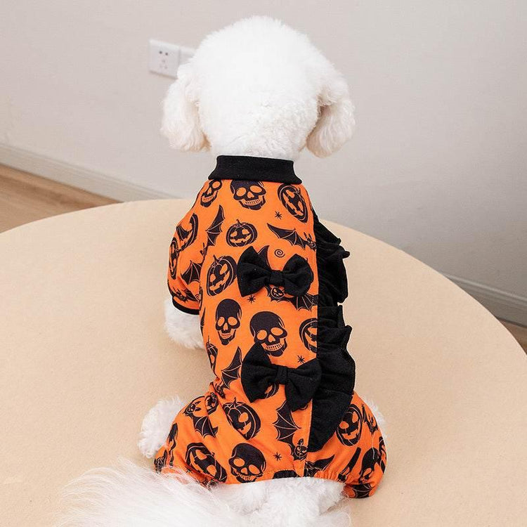 Pet Halloween Four-Legged Costume Pumpkin Head Costume Halloween home decor(万圣节装饰) by FFOrder
