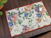 DaDa Bedding Set of 4-Pieces Vintage Romantic Roses Lovely Pink Floral Tapestry Placemats 13” x 19” (879) Placemat by DaDalogy Bedding Collection