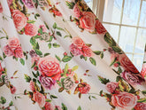 DaDa Bedding Set of 2-Pieces Romantic Roses Pink Floral Sheer Window Panel Curtains (JHW-879) Curtains by DaDalogy Bedding Collection