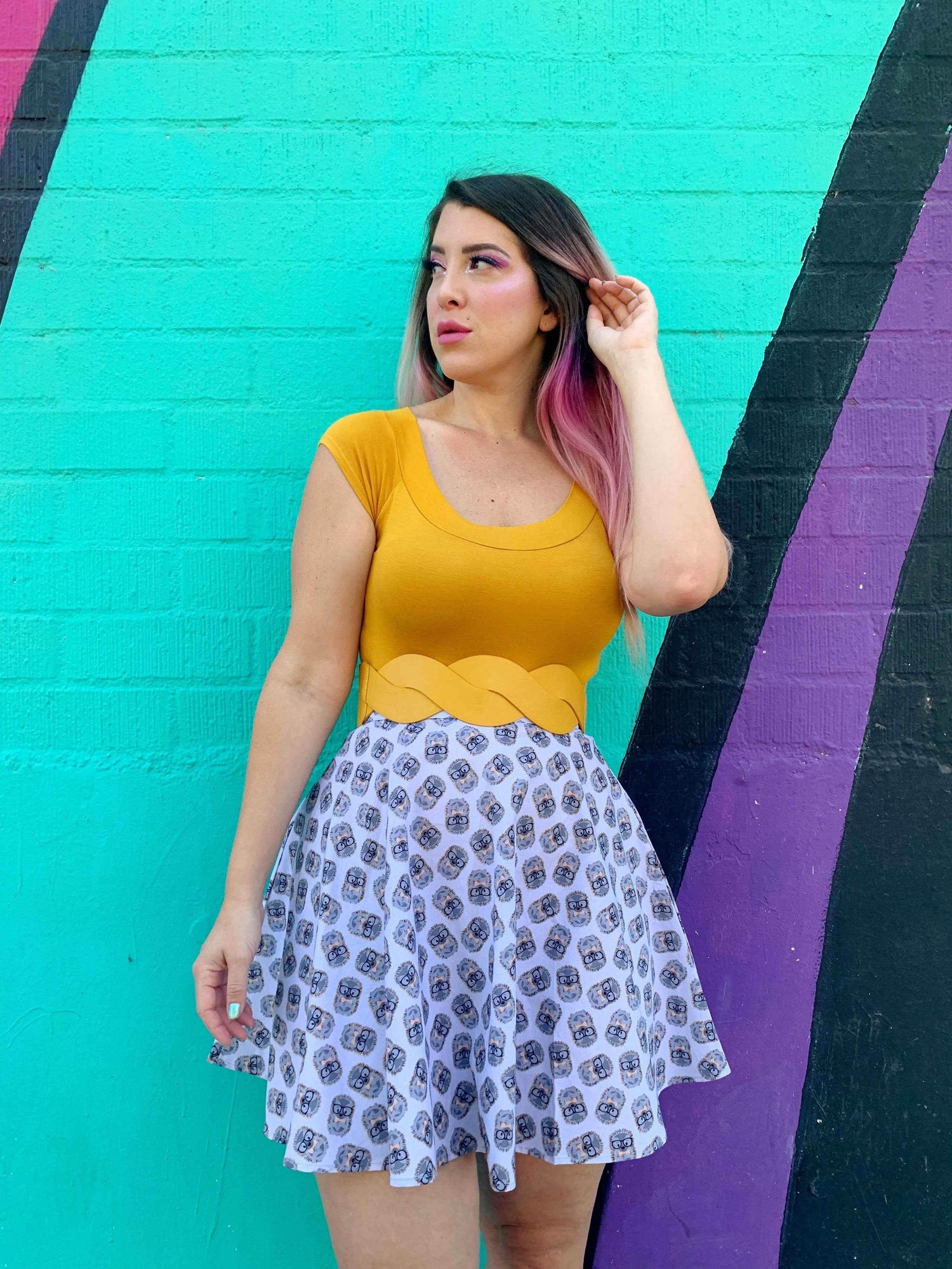 Retro Boat Neck Top in Mustard Shirts & Tops by Retrolicious