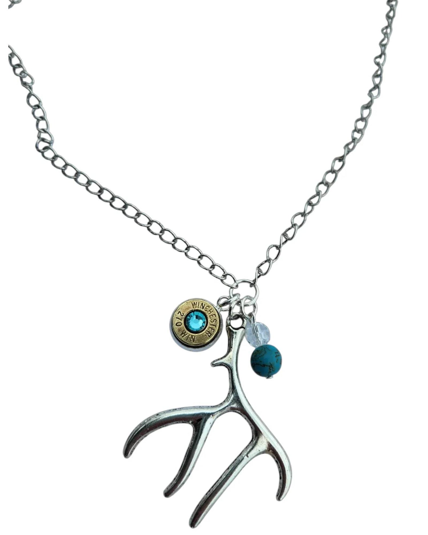 Antler & Head stamp Necklace Necklace by Sarahs Jewelry Designs