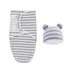 100% Organic Cotton Baby Swaddle Blanket Wrap Hat Set for Infant Adjustable Newborn Swaddle Baby Swaddle for 0-3 Month by DSERS