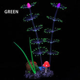 Simulation Aquatic Plants Fluorescent Silicone Water Grass Fish Tank Landscape Aquarium Decoration Coral Landscaping Home Decor by DSERS