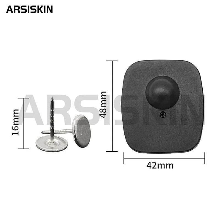 100pcs Anti Theft Tags Rf 8.2Mhz Mini Square EAS Retail Security Clothes Hard Tags for Garment Shop Supermarket with Pins Unlock by DSERS