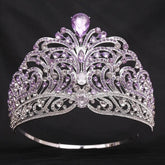 European Miss Universe Big Forest Crystal Wedding Crowns Cubic Zircon Crown Queen Rhinestone Tiara Party Stage Show Hair Jewelry Tiaras by DSERS